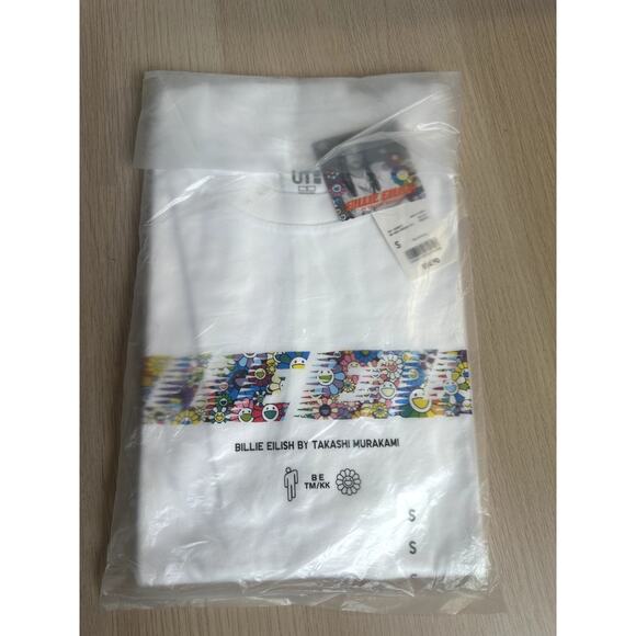 Billie Eilish x Murakami Uniqlo Floral Tee - Size S - NEW - Picture 2 of 3